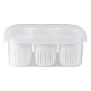 Fridge Storage Boxes Freezer Storage Containers, Container for Kitchen Storage Set, Storage in Kitchen, Vegetable Storage, Draining Crisper Refrigerator Food Box (1 Pc)