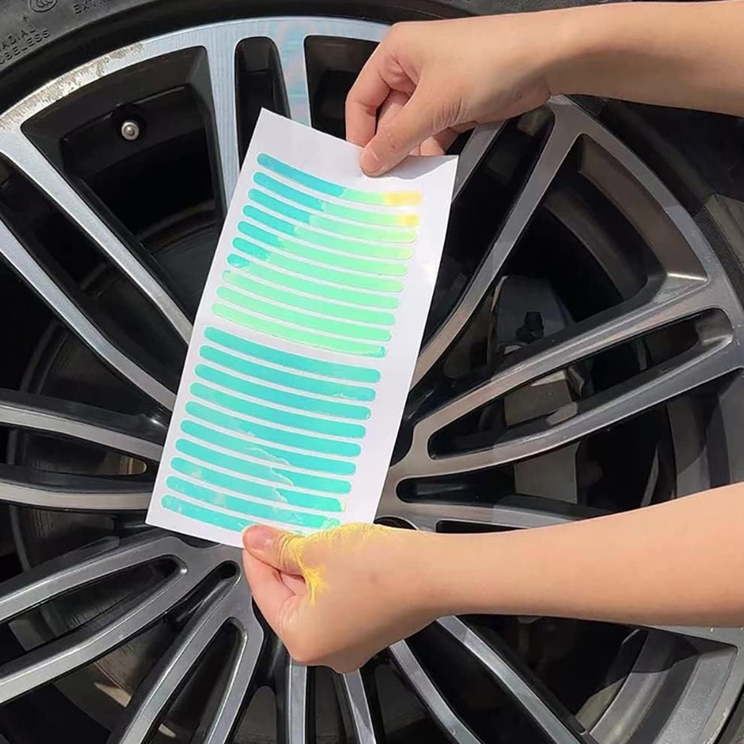 Car Wheel Hub Reflective Car Stickers, Night Warning Stickers (20 Pcs Set/ Multicolored) - Image 10