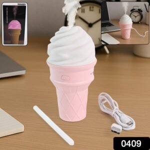 Ice Cream Cone Shape Air Freshener Humidifier (1Pc / Pink)