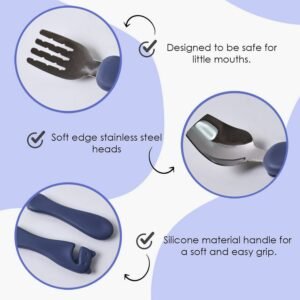 Supermom Foodie Stainless Steel Spoon & Fork (2 Pc Set)