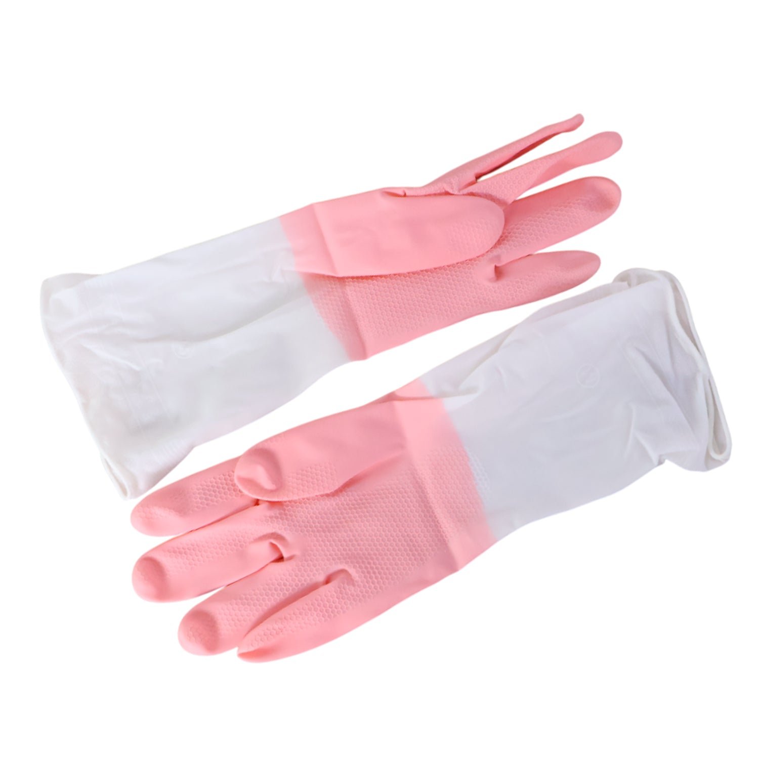 Medium Reusable Long-Cuff Household Cleaning Gloves - (1 Pair) - Image 5