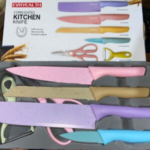 Corrugated 6Pc Kitchen Knife Set Professional Box Knife Set 6 Piece Forged Kitchen Knives with Box.