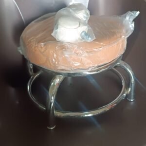 Heavy Duty Steel Base Round Rolling Stool with Wheels Pedicure Stool (1 pc)