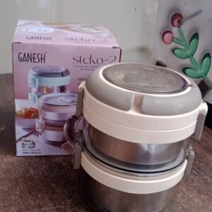 Ganesh Steko-2 Double Layer Stainless Steel Insulated Lunch Box Set