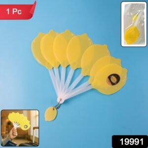 Lemon-Shape Hand Fan - (1 Pc)