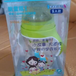Plastic Baby Feeding Bottle with Handles Straw (300 ML / 1 Pc)