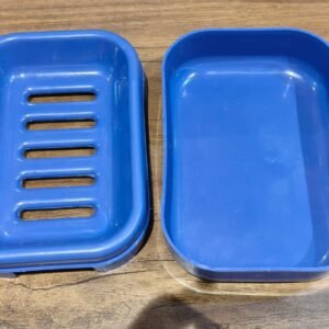 Premium Quality Rectangular Blue Plastic Soap Case (1 Pc)