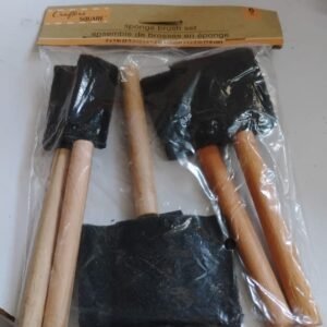 Multipurpose Sponge Brushes for Painting with Wooden Handles