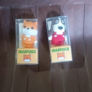 Cartoon 2 in 1 Cute Eraser with Pencil Sharpener (1 Pc / Mix Design)