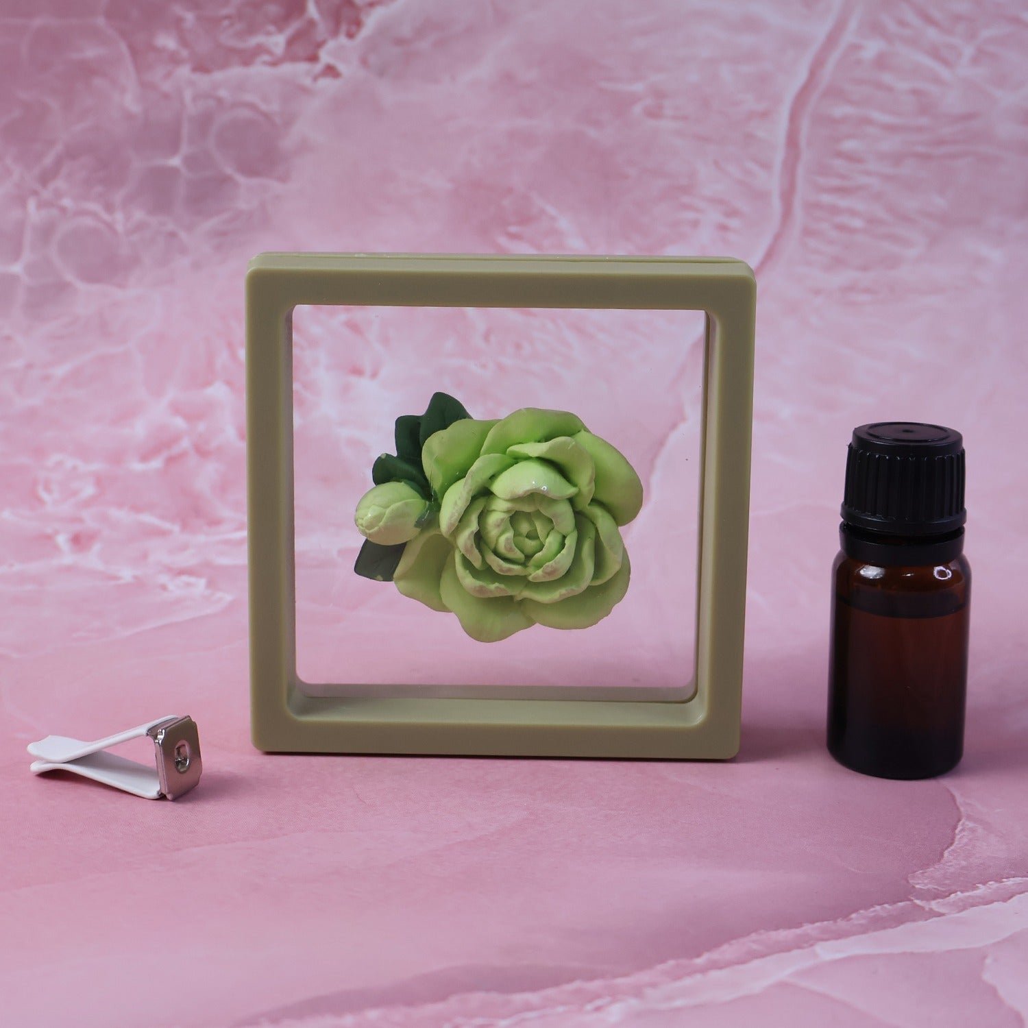 Elegant Rose Flower Car Air Freshener Clip for AC Vent with Perfume Bottle 10ML(1 Pc) - Image 10