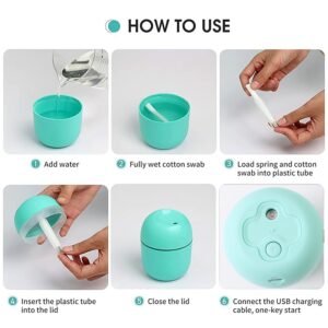 Humidifier, Household Plastic Aromatherapy Machine (220 ML / 1 Pc / Mix Color)