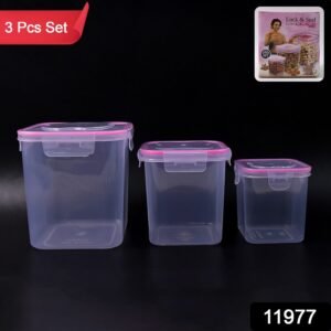 Kitchen Storage Container Set Of 3 Pcs (1500, 1000, 500 ML)
