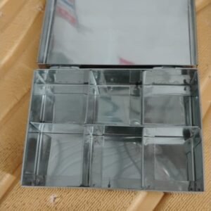 Multipurpose Premium Stainless Steel Jewelry Storage Organizer Box with 6 Compartments (1 Pc)