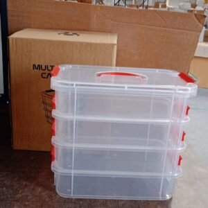 4-Layer Transparent Multipurpose Plastic Storage Box