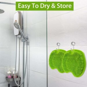 Green Silicone Bath Massage Cushion – Suction Cup Exfoliating Foot Scrubber & Mat
