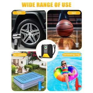 Mini Digital Portable Car Tyre Air Compressor - (1 Pc)