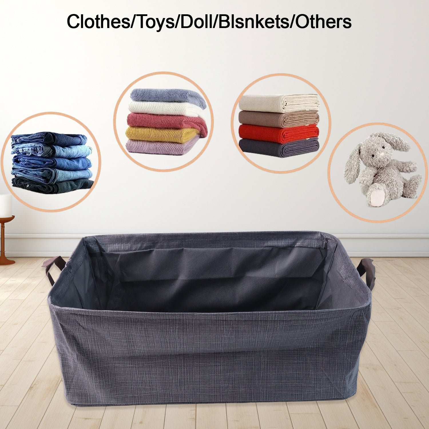 Foldable Cloth Storage Organizer Bag With Handles (Approx 46x27Cm1Pc) - Image 6