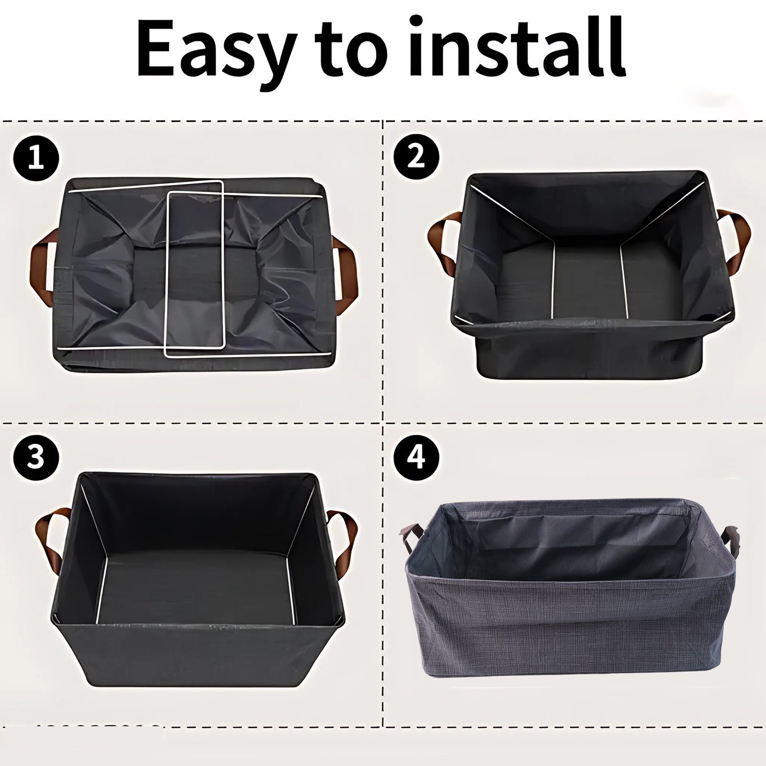 Foldable Cloth Storage Organizer Bag With Handles (Approx 46x27Cm1Pc) - Image 7
