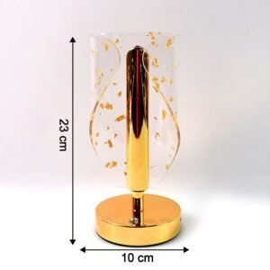 Luxury Golden Leaf Design Crystal Table Lamp (1 Pc)