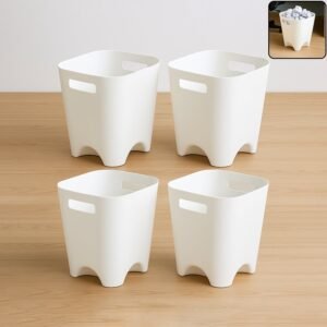 Modern Plastic Dustbin / Waste Paper Basket - (4 Pc)