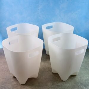 Modern Plastic Dustbin / Waste Paper Basket - (4 Pc)