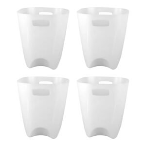 Modern Plastic Dustbin / Waste Paper Basket - (4 Pc)
