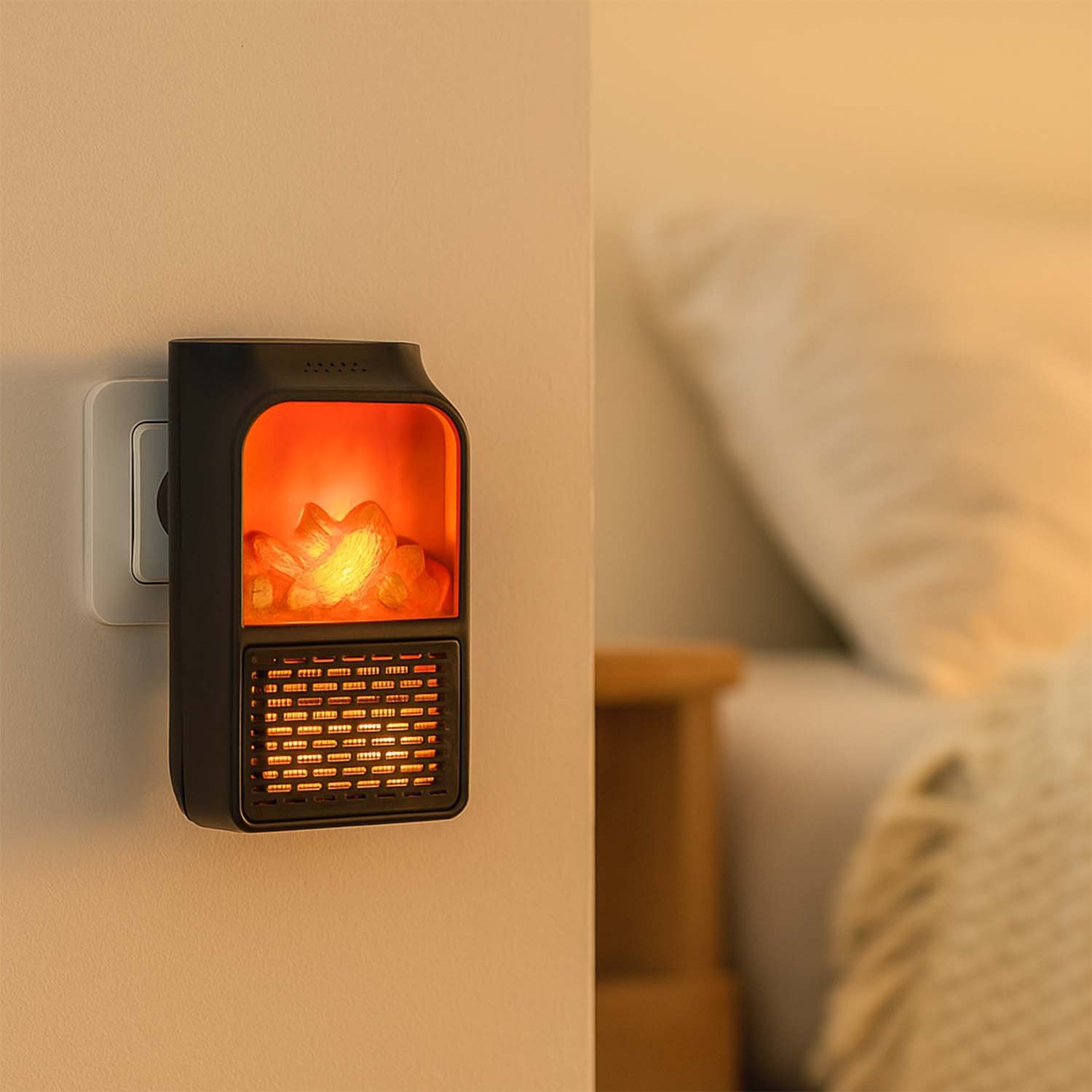Portable Electric Fireplace lamp LED Flame Heater (1000w / 1 Pc) - Image 9