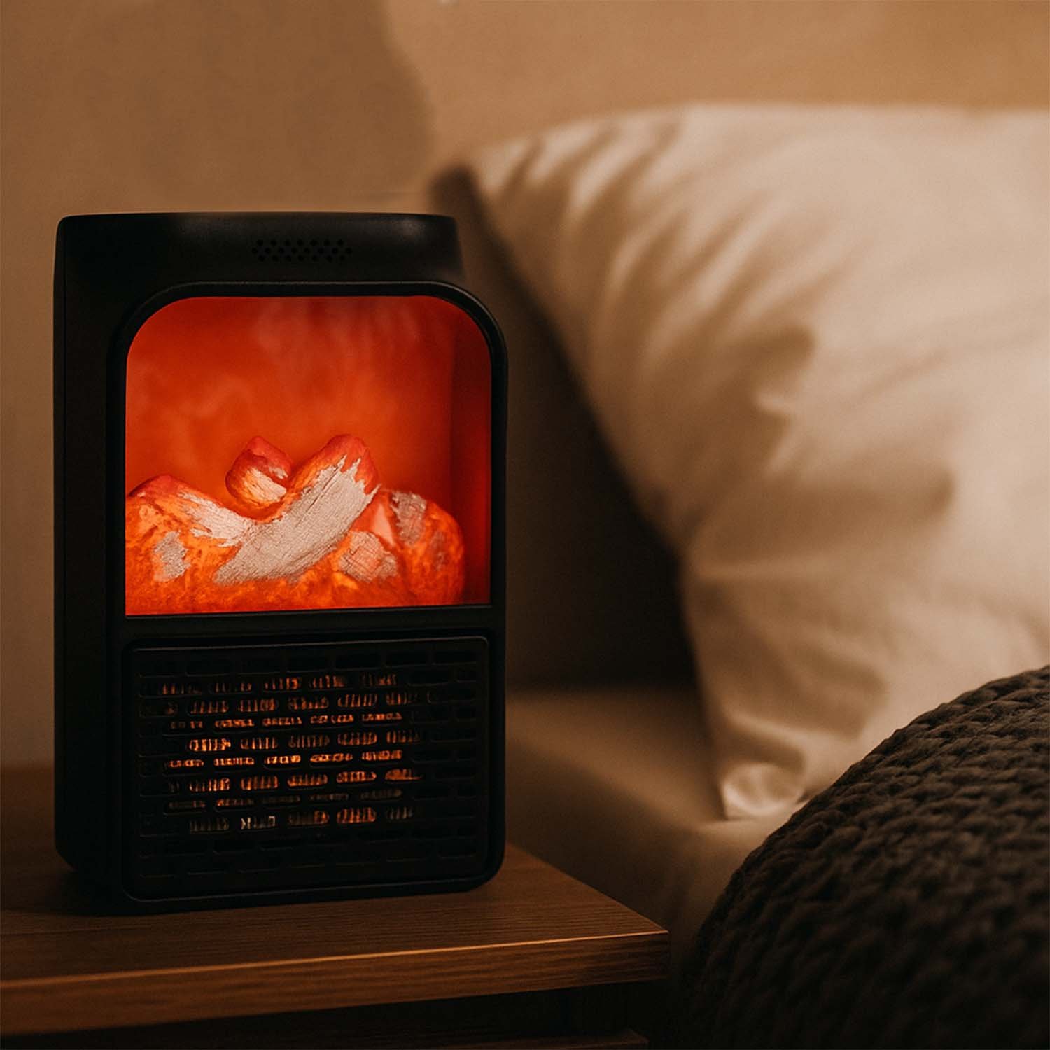 Portable Electric Fireplace lamp LED Flame Heater (1000w / 1 Pc) - Image 10