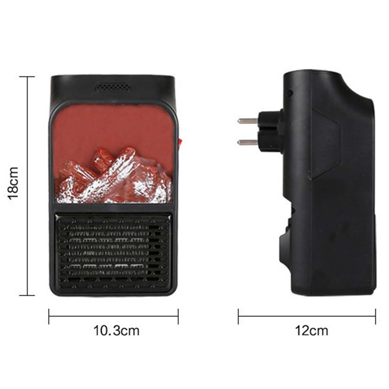 Portable Electric Fireplace lamp LED Flame Heater (1000w / 1 Pc) - Image 8