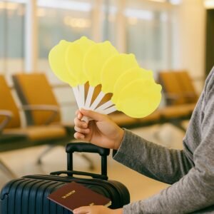 Lemon-Shape Hand Fan - (1 Pc)