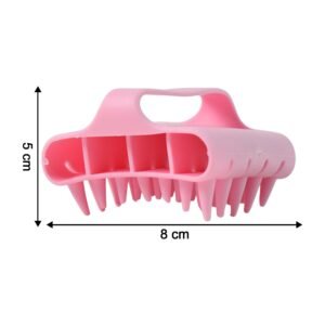 Scalp Massager Shampoo Brush Soft Silicone Hair Washing Comb with Handle