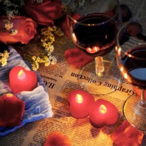 Heart Shape LED Flameless Decorative Candles (6 Pc / Set)