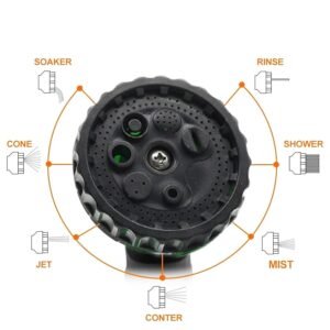 Multi-Pattern Garden Hose Spray Nozzle (1 Pc)