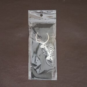 Krishna Flute & Peacock Feather Metal Keychain - (1 Pc)