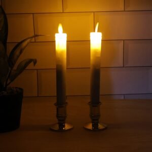 Set of 2 LED Flameless Taper Candles