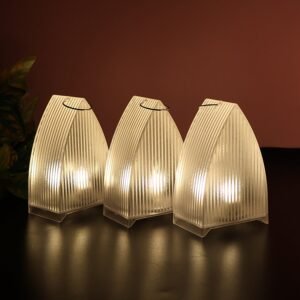 Transparent Decorative LED Candle Lights (24 Pc)