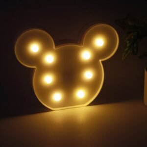 Mickey Shaped LED Decorative Night Light (1 Pc)