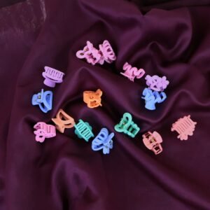 Plastic Small Hair Clips for Girls Kids Hair Accessories (3 Pcs Set / Mix Color & Design)