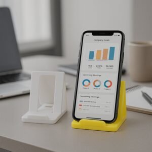 Adjustable Foldable Plastic Mobile Phone Stand (1 Pc / Mix Color)