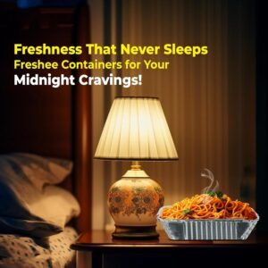 Freshee Aluminium Food Container with Lid — 450 ml — 10 Pc