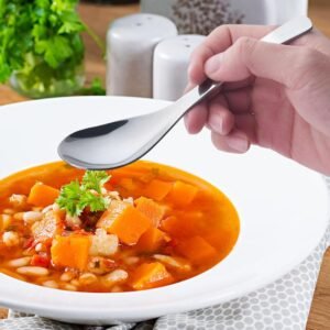 Apex Premium Stainless Steel Soup Spoon Set – 6 Pieces