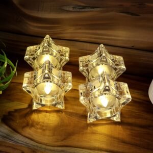 Flameless Star-Shaped LED Candles (4 Pc / Set)