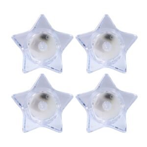 Flameless Star-Shaped LED Candles (4 Pc / Set)