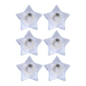 Flameless Star-Shaped LED Candles (6 Pc / Set)