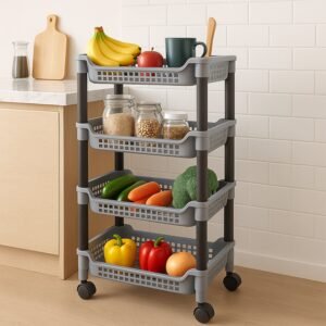 Apex 4-Layer Big Multipurpose Plastic Storage Rack