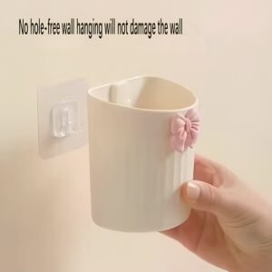 Premium Wall-Mounted Toothbrush Holder with Butterfly Design (1 Pc)