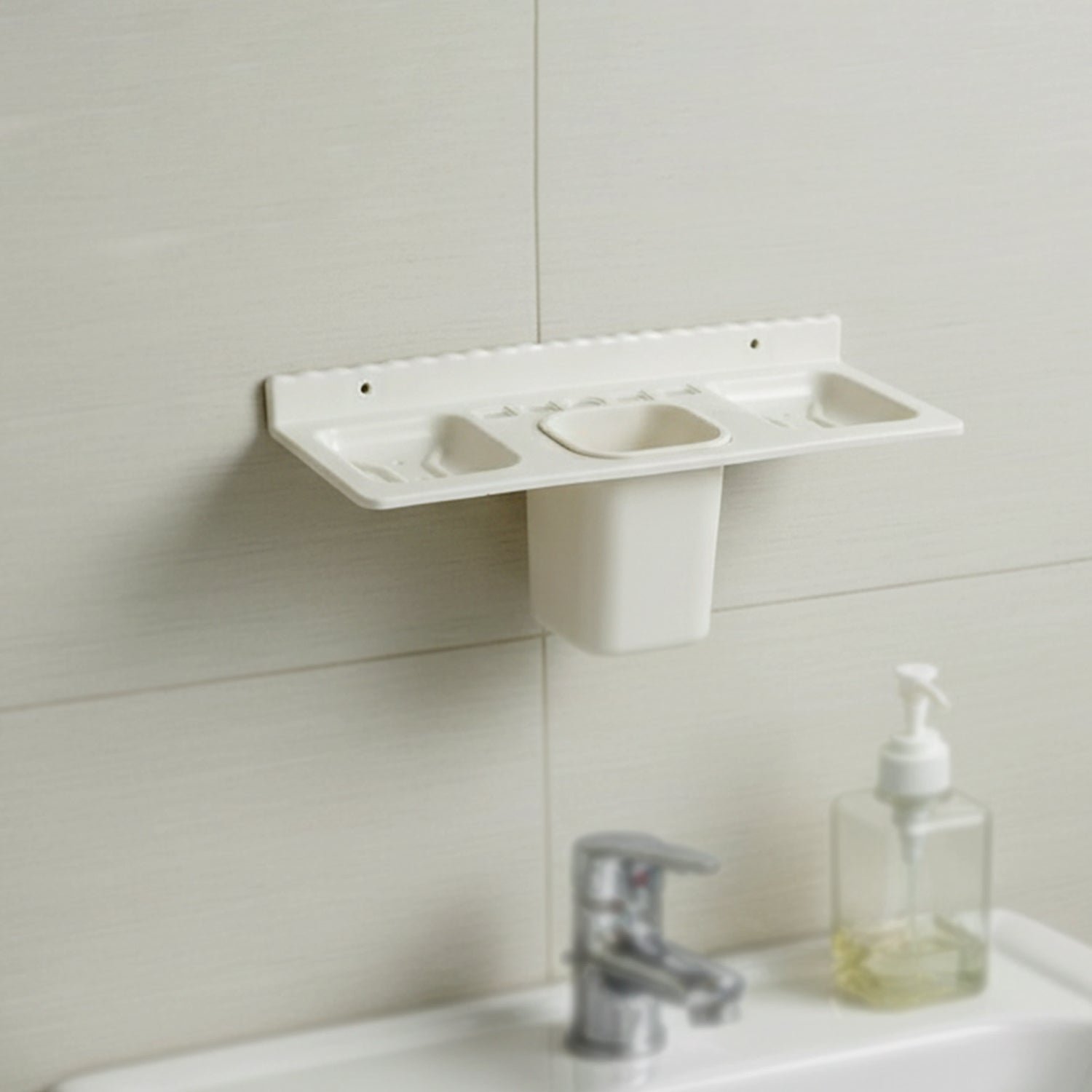 4 in 1 Wall-Mounted Bathroom Organizer - (1 Pc) - Image 3