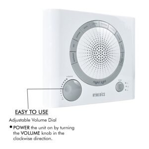 Sleep Therapy Sound Machine with 8 Soothing Sounds (Battery, Timer Option)