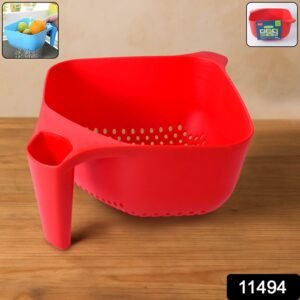 Apex Multi-Functional Plastic Strainer Bowl with Ergonomic Handle (1 Pc)