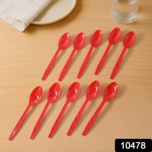 Reusable Food-Grade Plastic Spoons (10 Pc)